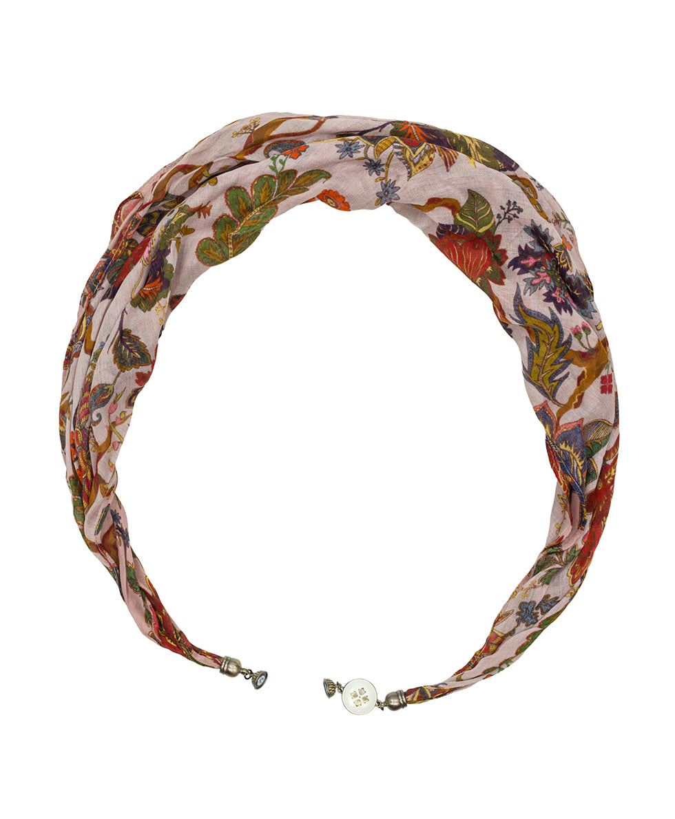 Female - Scarf Necklace | Danish Floral Tapestry  | Danish Floral Tapestry - danish floral tapestry - by Patricia Nash - View 2 of 4