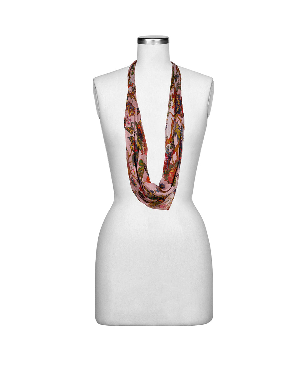 Female - Scarf Necklace | Danish Floral Tapestry  | Danish Floral Tapestry - danish floral tapestry - by Patricia Nash - View 3 of 4