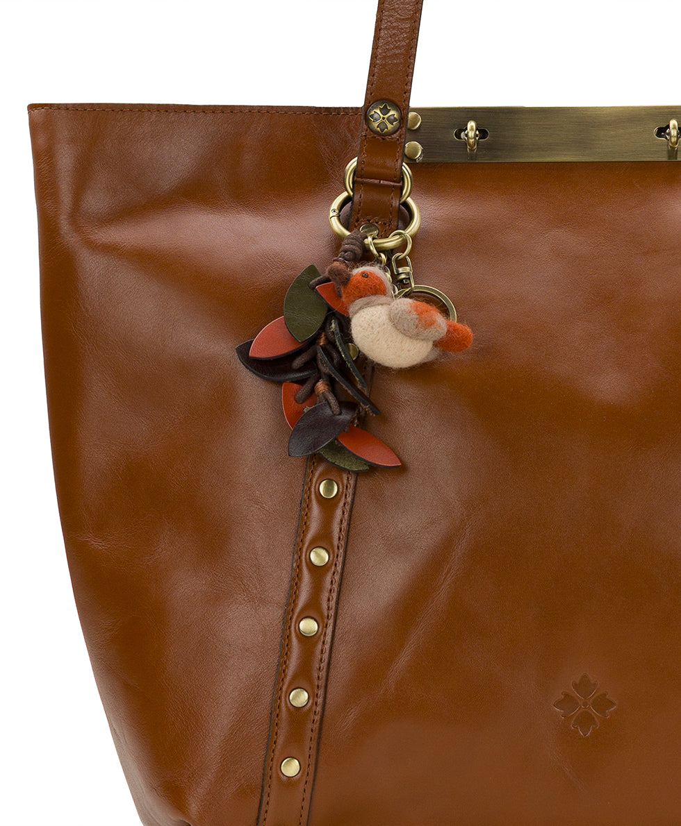 Female - Small Bird And Branch Bag Charm | Ochre - ochre - by Patricia Nash - View 3 of 3