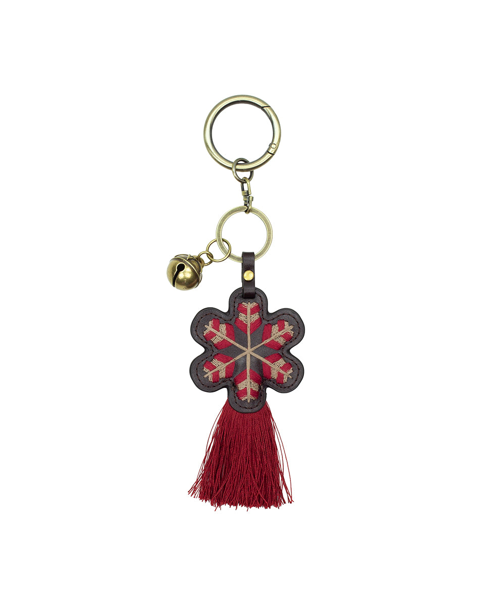 Female - Snowflake Bag Charm | Bag Charm | Oxblood - oxblood - by Patricia Nash - View 1 of 3