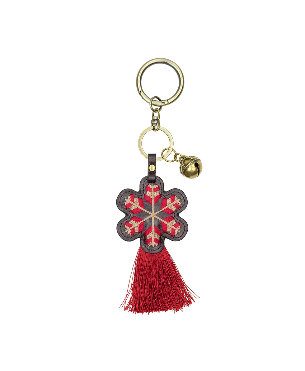 Female - Snowflake Bag Charm | Bag Charm | Oxblood - oxblood - by Patricia Nash - View 2 of 3