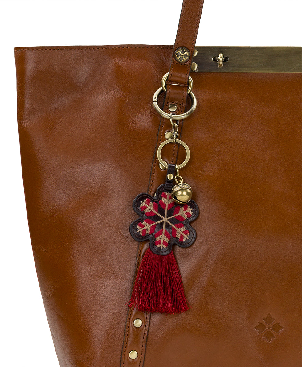 Female - Snowflake Bag Charm | Bag Charm | Oxblood - oxblood - by Patricia Nash - View 3 of 3