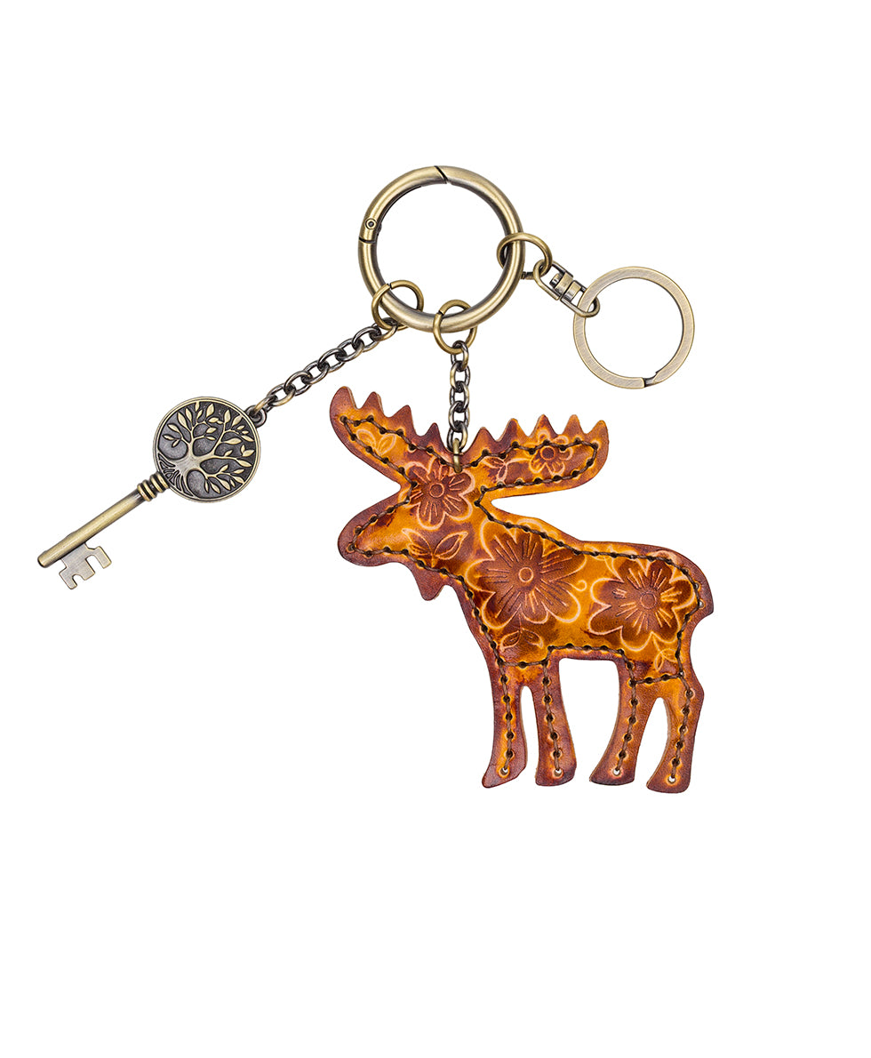 Female - Flora Fjord Moose Bag Charm | Bag Charm | Tan - tan - by Patricia Nash - View 1 of 3