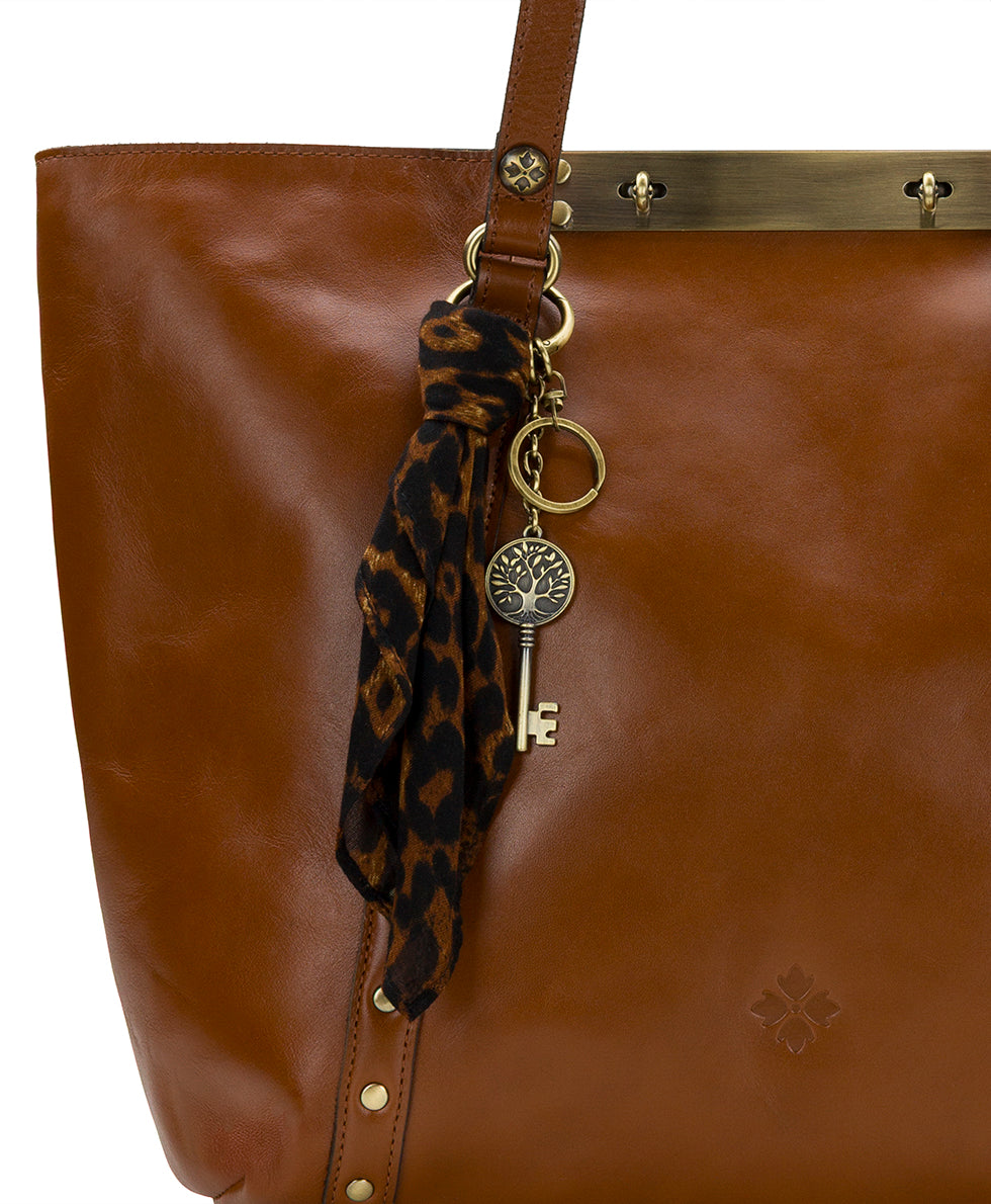 Female - Mini Scarf With Key Bag Charm | Exotics | Leopard - leopard - by Patricia Nash - View 3 of 3
