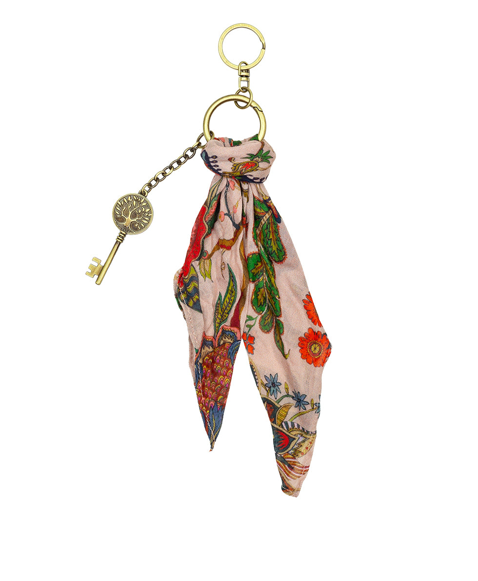 Female - Mini Scarf With Key Hang Off | Danish Floral Tapestry | Danish Floral Tapestry - danish floral tapestry - by Patricia Nash - View 1 of 3