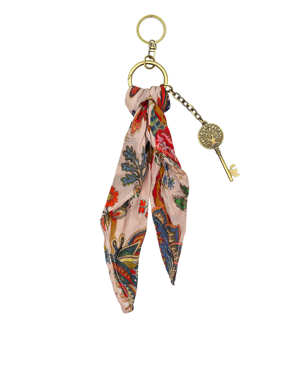 Female - Mini Scarf With Key Hang Off | Danish Floral Tapestry | Danish Floral Tapestry - danish floral tapestry - by Patricia Nash - View 2 of 3