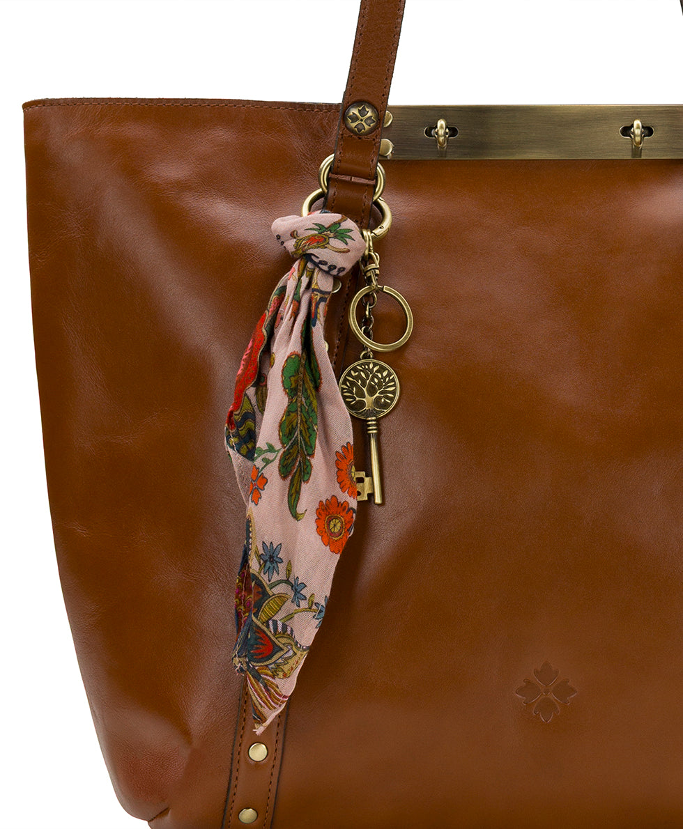 Female - Mini Scarf With Key Hang Off | Danish Floral Tapestry | Danish Floral Tapestry - danish floral tapestry - by Patricia Nash - View 3 of 3