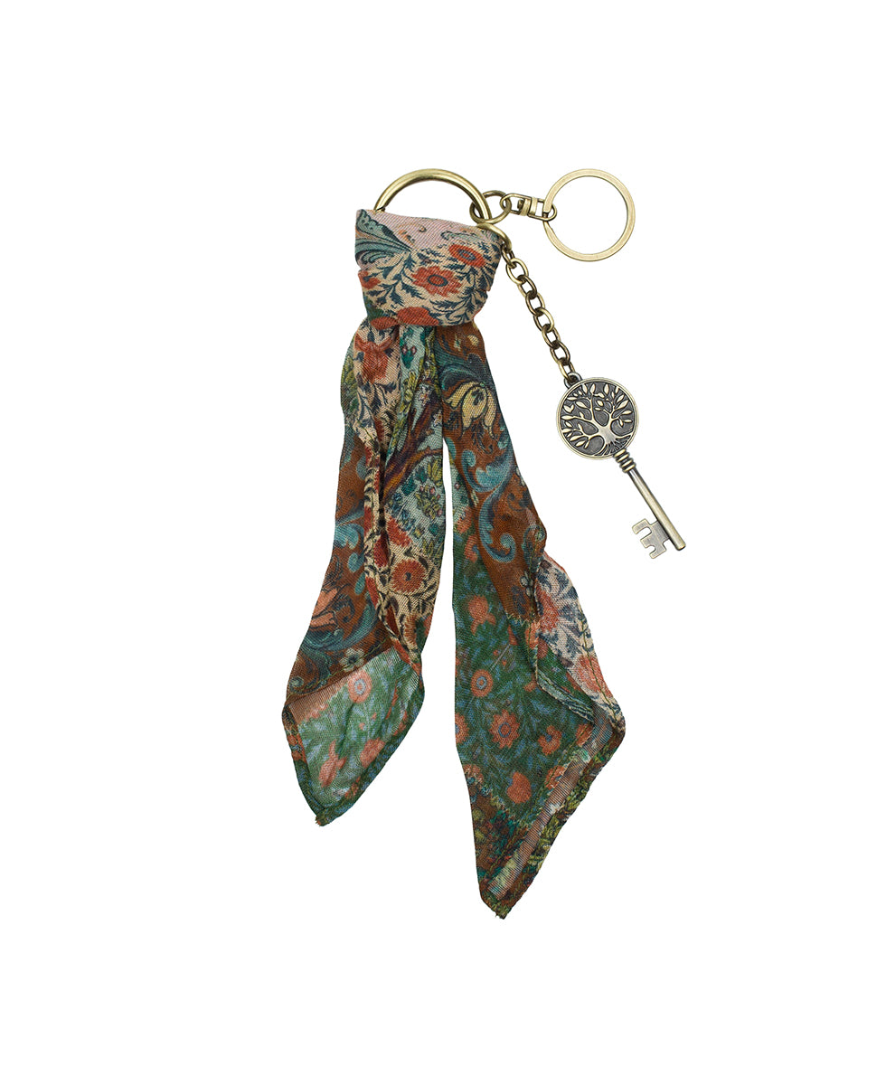 Female - Mini Scarf with Key Hang Off | Nordic Patchwork | Nordic Patchwork - nordic patchwork - by Patricia Nash - View 1 of 3