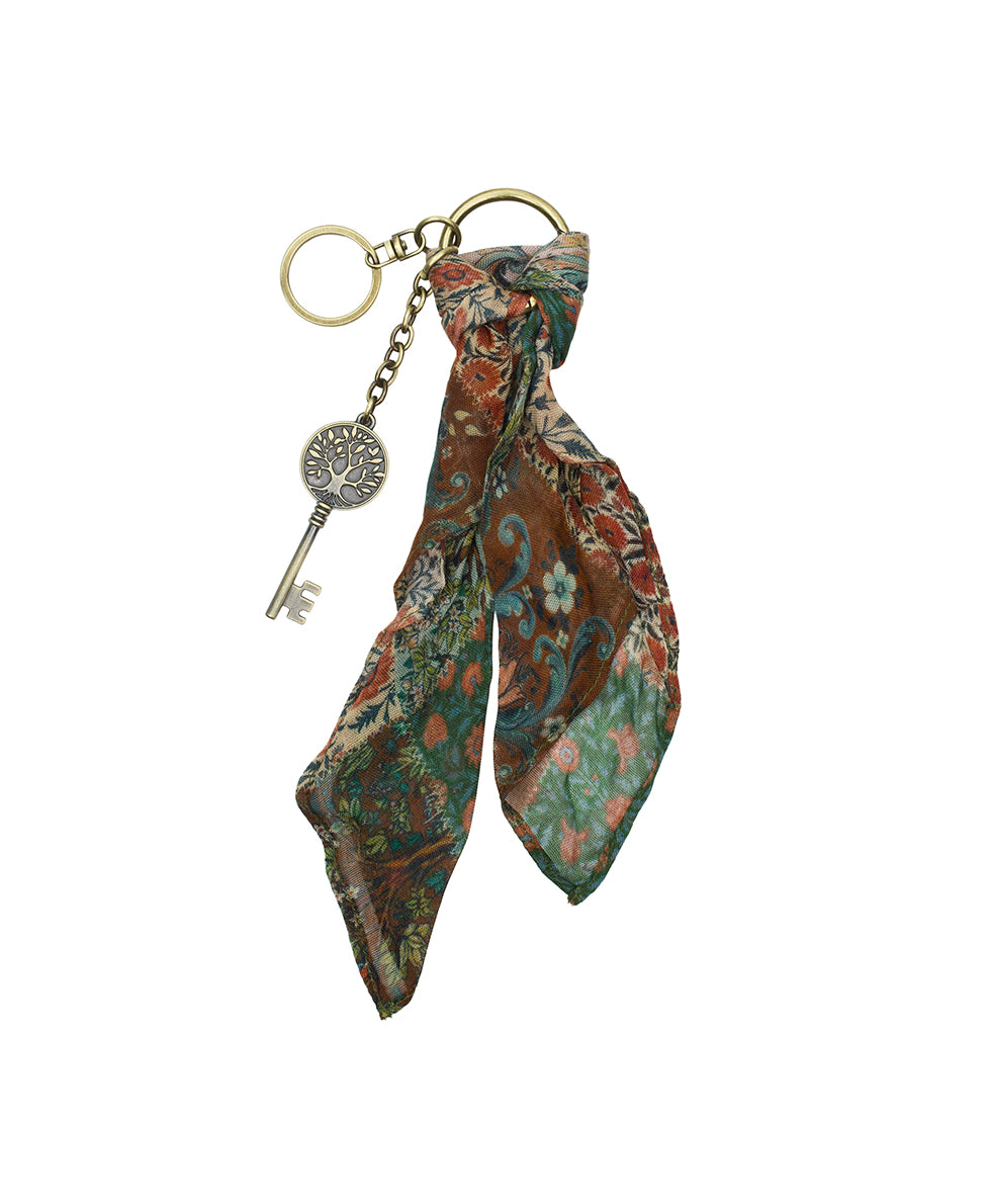 Female - Mini Scarf with Key Hang Off | Nordic Patchwork | Nordic Patchwork - nordic patchwork - by Patricia Nash - View 2 of 3