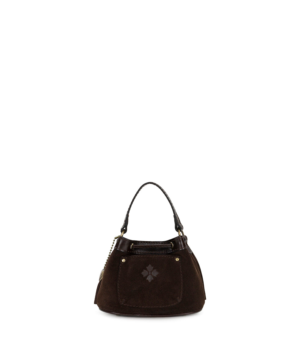 Female - Mini Elisa Chain Crossbody - Suede - chocolate - by Patricia Nash - View 2 of 15