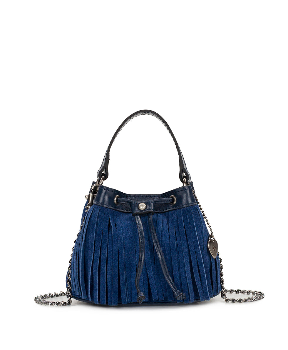 Female - Mini Elisa Chain Crossbody - Suede - chocolate - by Patricia Nash - View 5 of 15