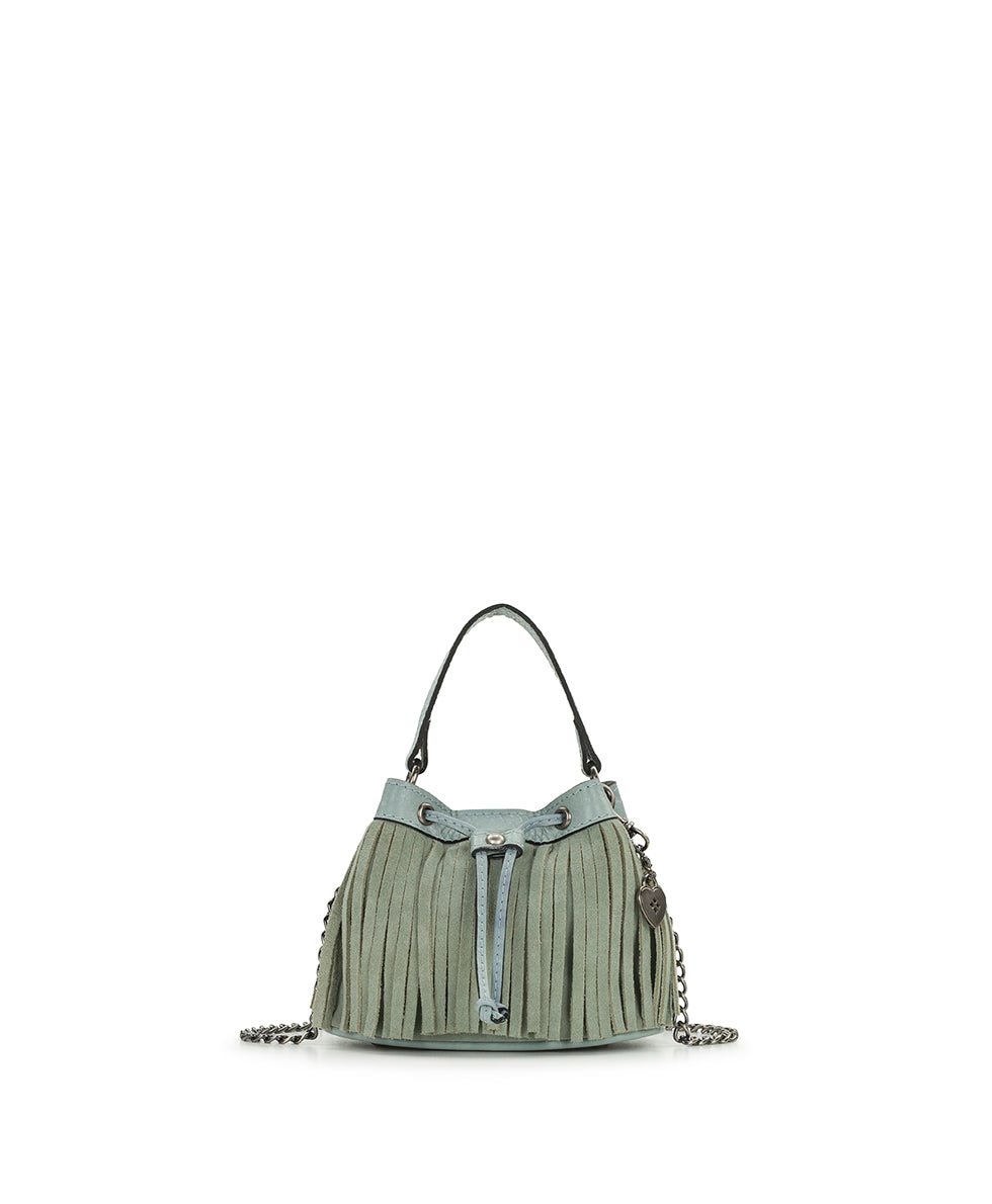 Female - Mini Elisa Chain Crossbody | Suede Leather | Nordic Blue - nordic blue - by Patricia Nash - View 1 of 4