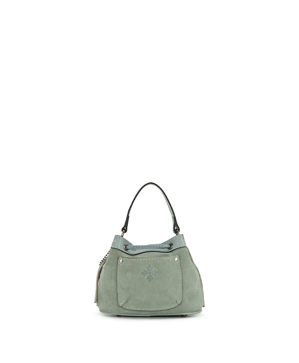 Female - Mini Elisa Chain Crossbody | Suede Leather | Nordic Blue - nordic blue - by Patricia Nash - View 2 of 4