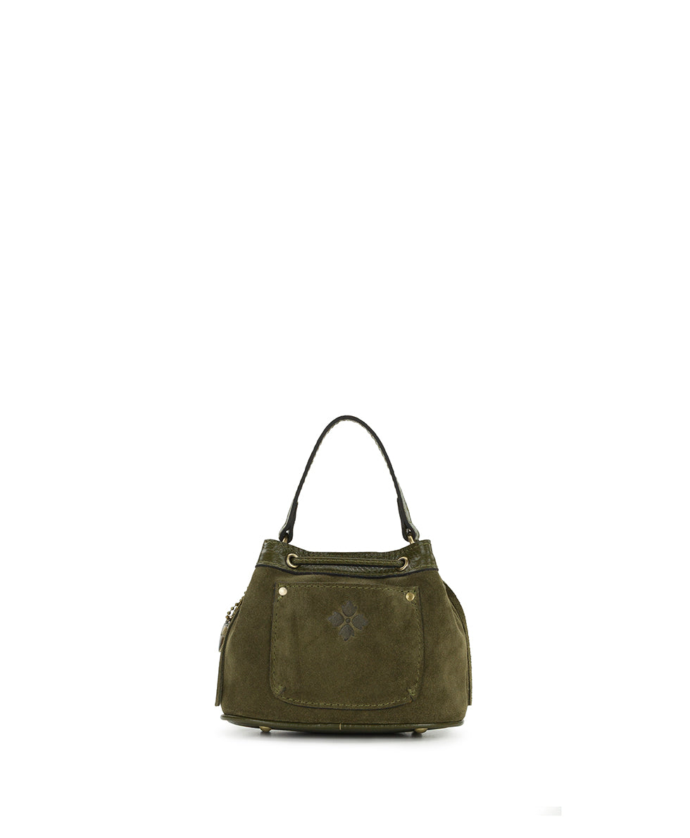 Female - Mini Elisa Chain Crossbody | Suede Leather | Olive - olive - by Patricia Nash - View 2 of 4
