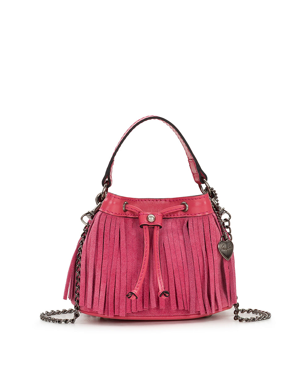 Female - Mini Elisa Chain Crossbody - Suede - chocolate - by Patricia Nash - View 9 of 15