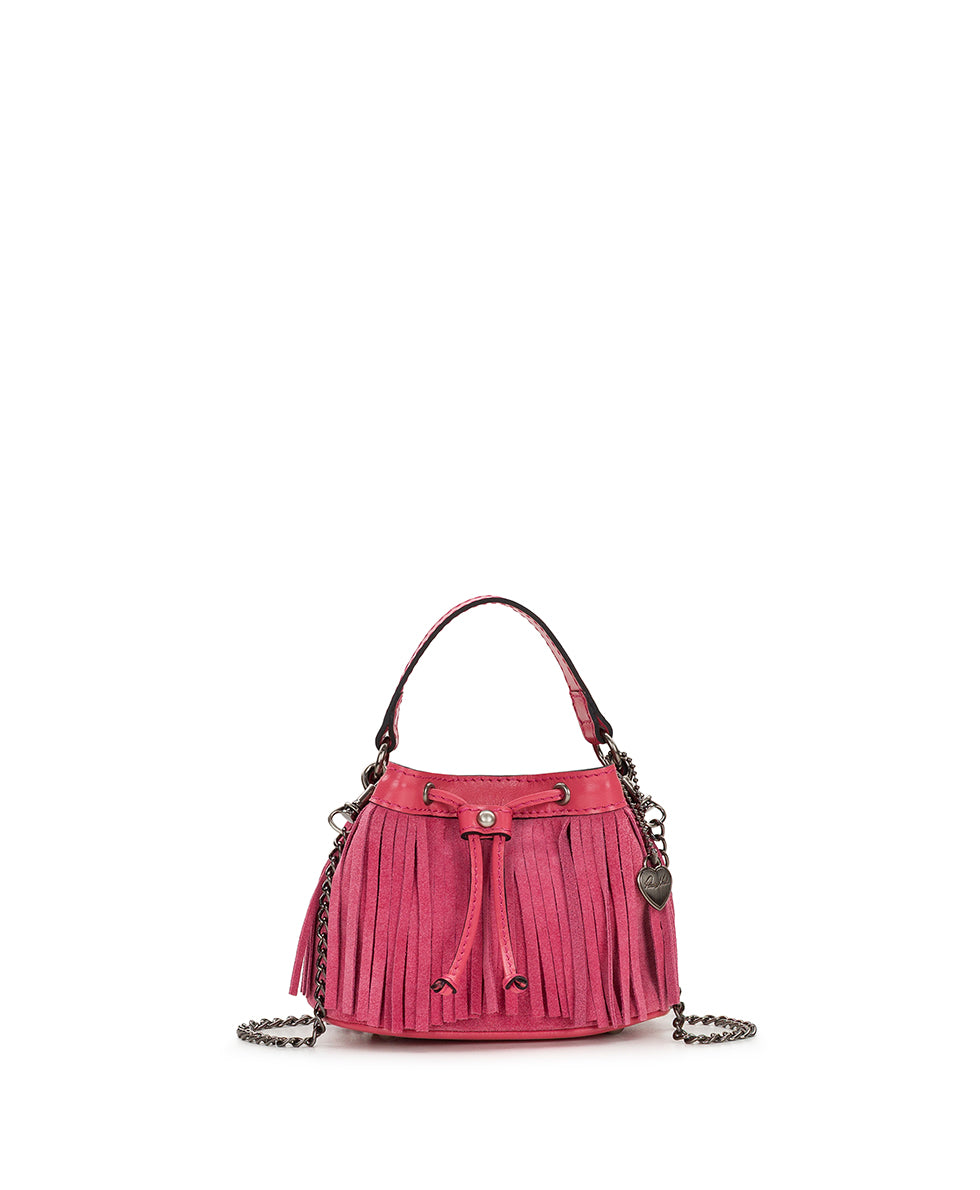 Female - Mini Elisa Chain Crossbody - Suede - chocolate - by Patricia Nash - View 9 of 15