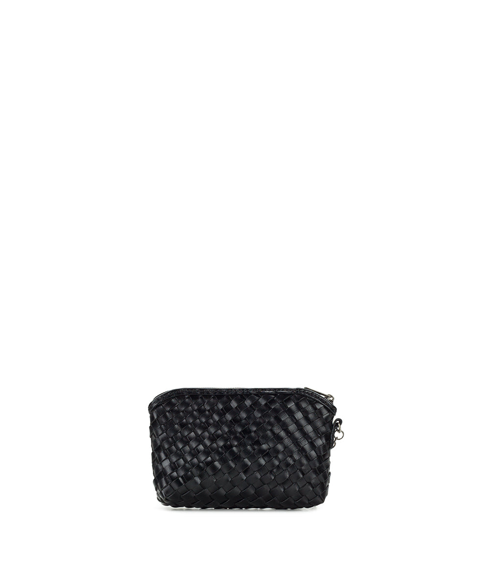 Female - Mini Sevran Bag Charm | Hand Stained Woven | Black - black - by Patricia Nash - View 2 of 3