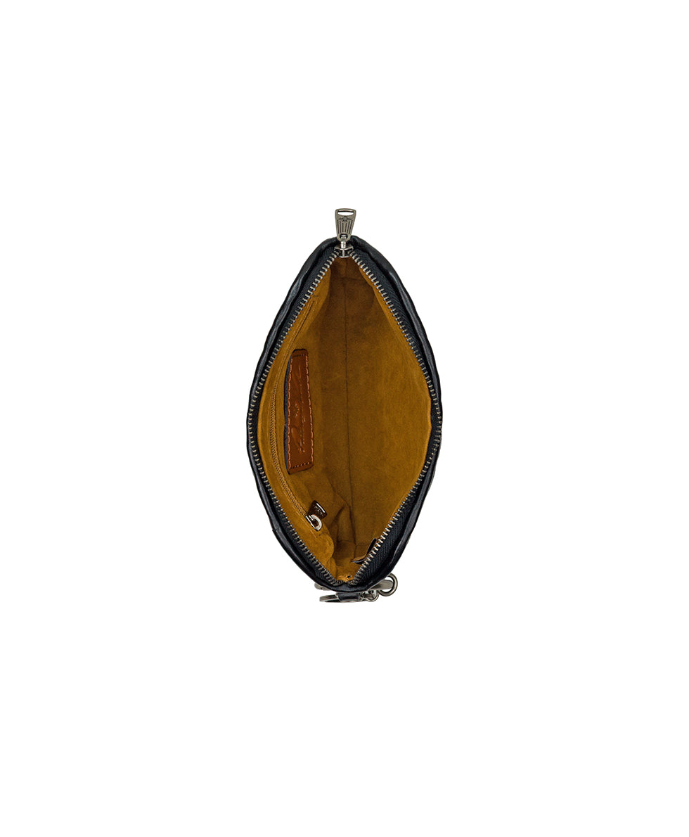 Female - Mini Sevran Bag Charm | Hand Stained Woven | Black - black - by Patricia Nash - View 3 of 3