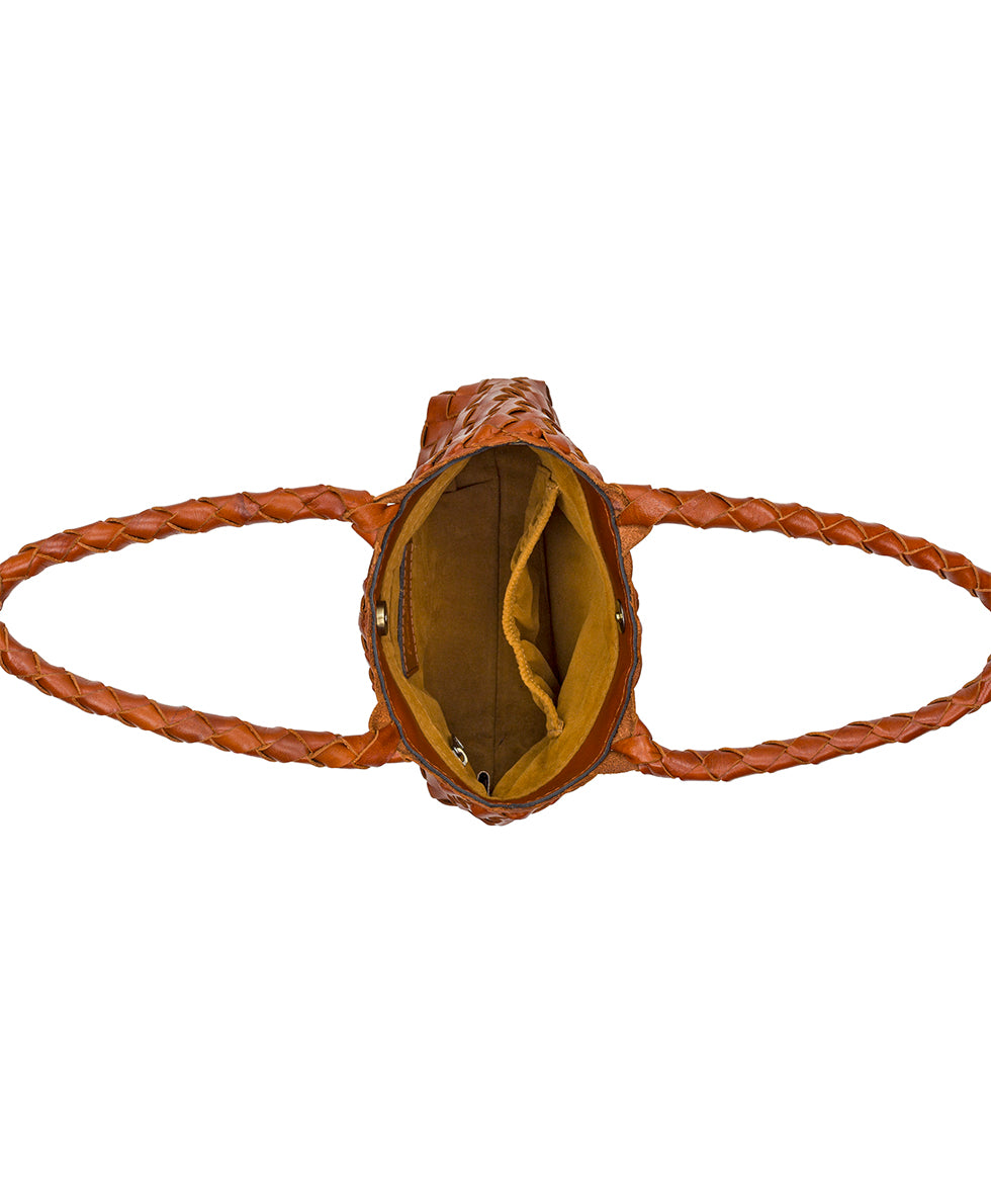 Female - Mini Cheri | Hand Stained Woven | Cognac - cognac - by Patricia Nash - View 4 of 4