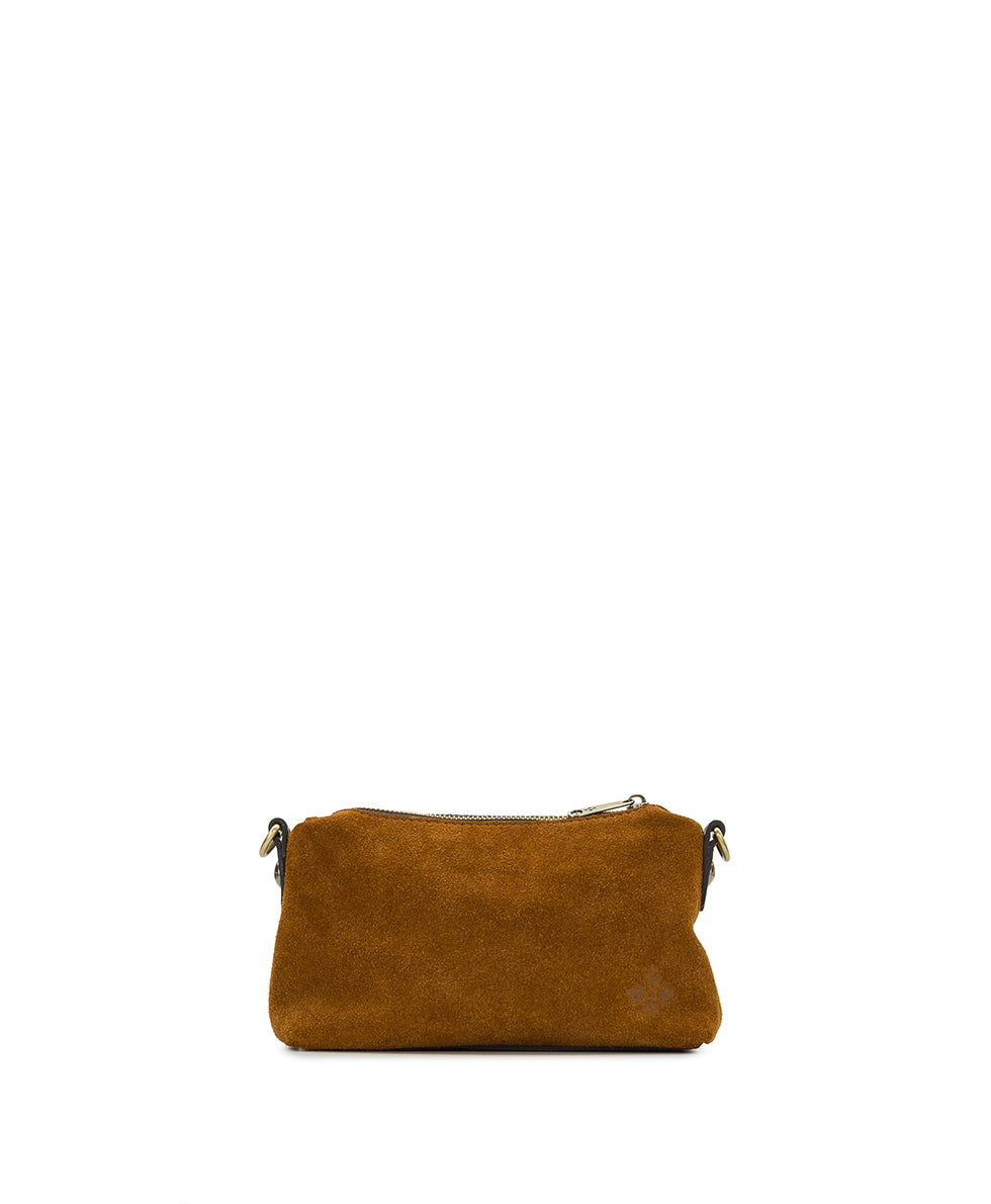 Female - Mini Kolena Chain Crossbody | Suede and Fringe | Cognac - cognac - by Patricia Nash - View 2 of 4