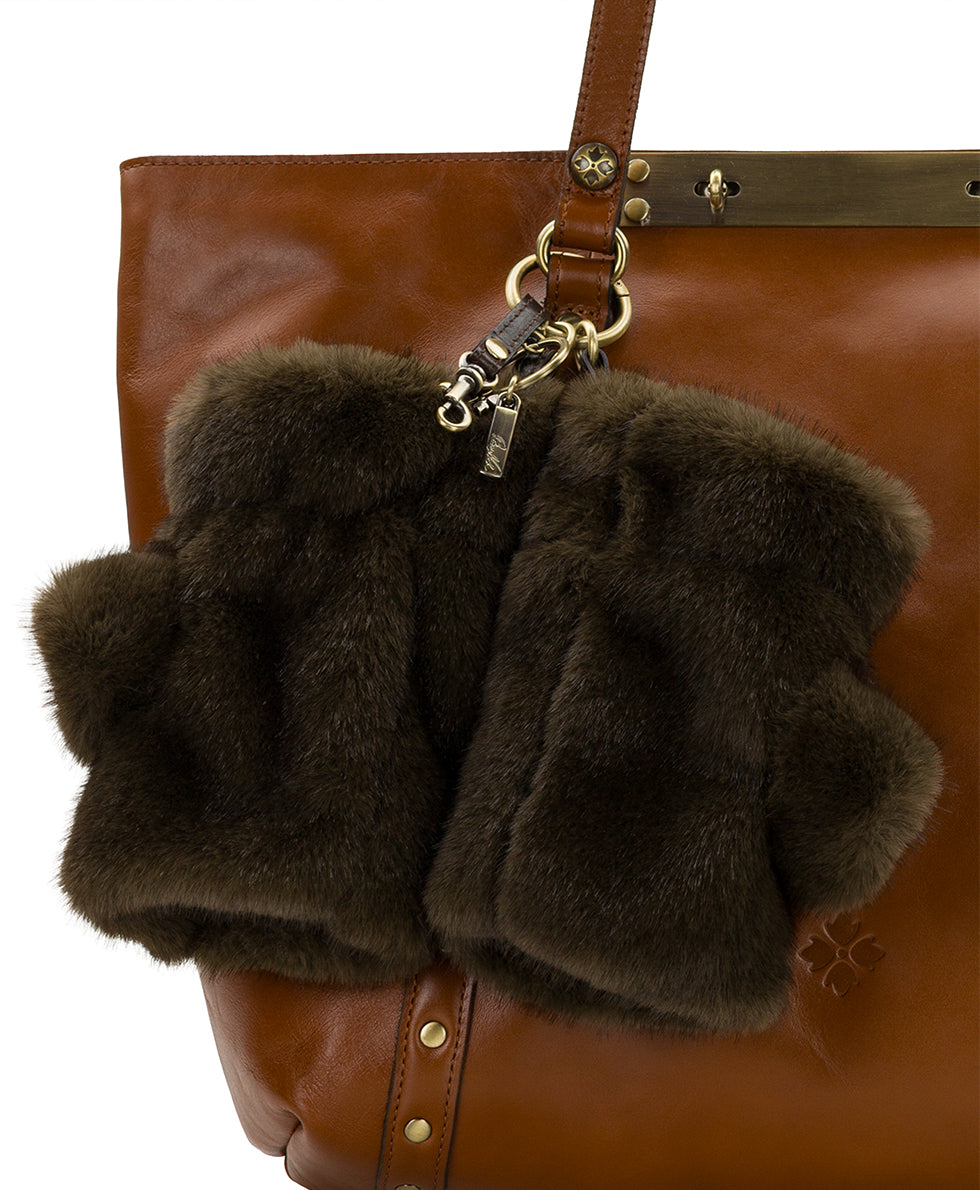 Female - Mitts Bag Charm | Faux Fur | Chocolate - chocolate - by Patricia Nash - View 3 of 3