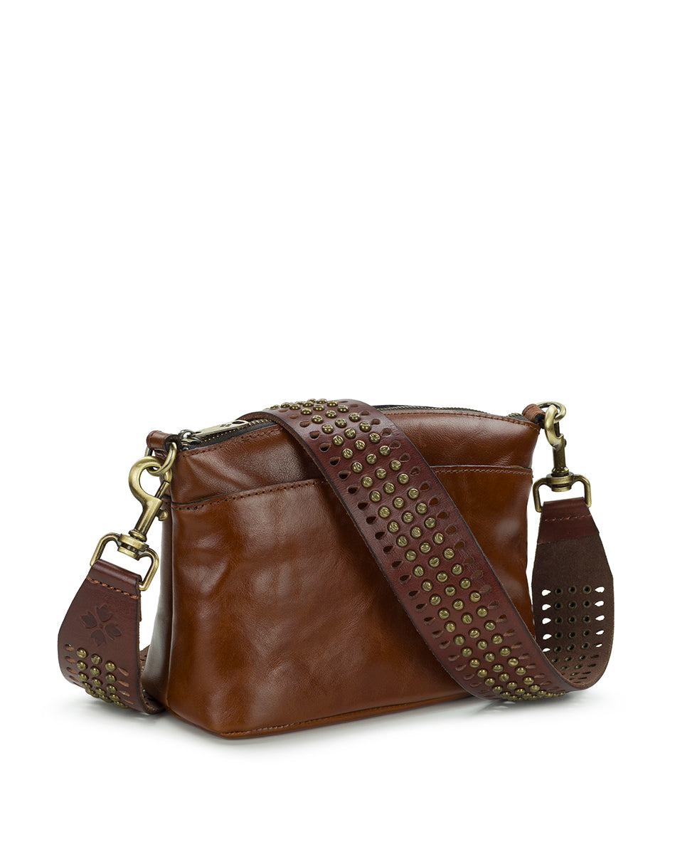 Female - Studded Strap | Vintage Distressed | Cognac - cognac - by Patricia Nash - View 4 of 4