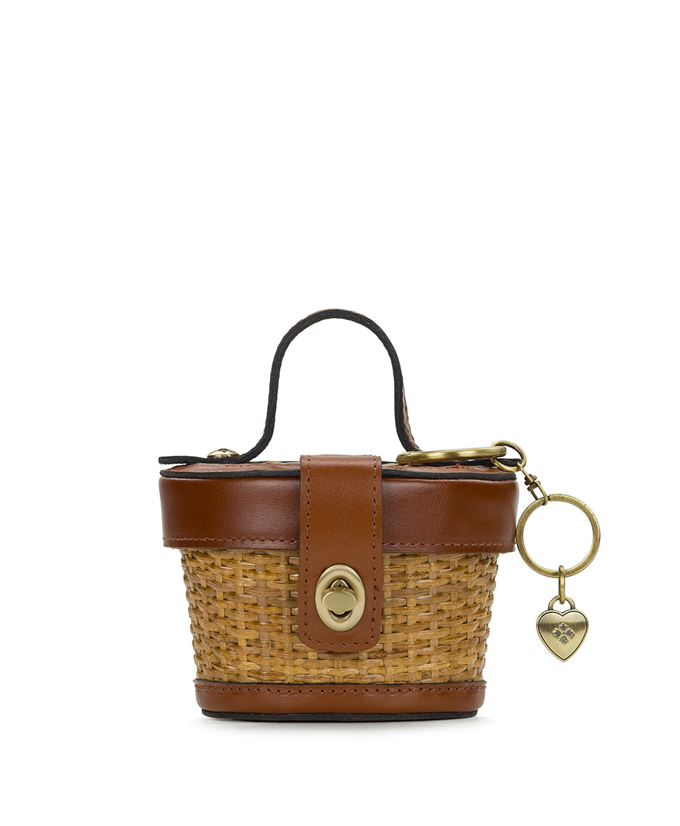 Female - Mini Caselle Bag Charm - Specialty Woven - natural/tan - by Patricia Nash - View 1 of 4