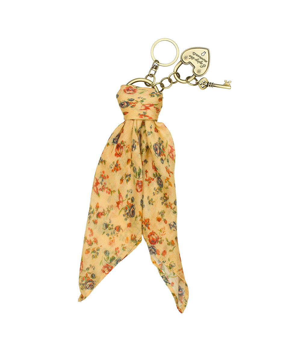 Female - Heart Lock Scarf Bag Charm - Fleur de Jardin - fleur de jardin - by Patricia Nash - View 1 of 2