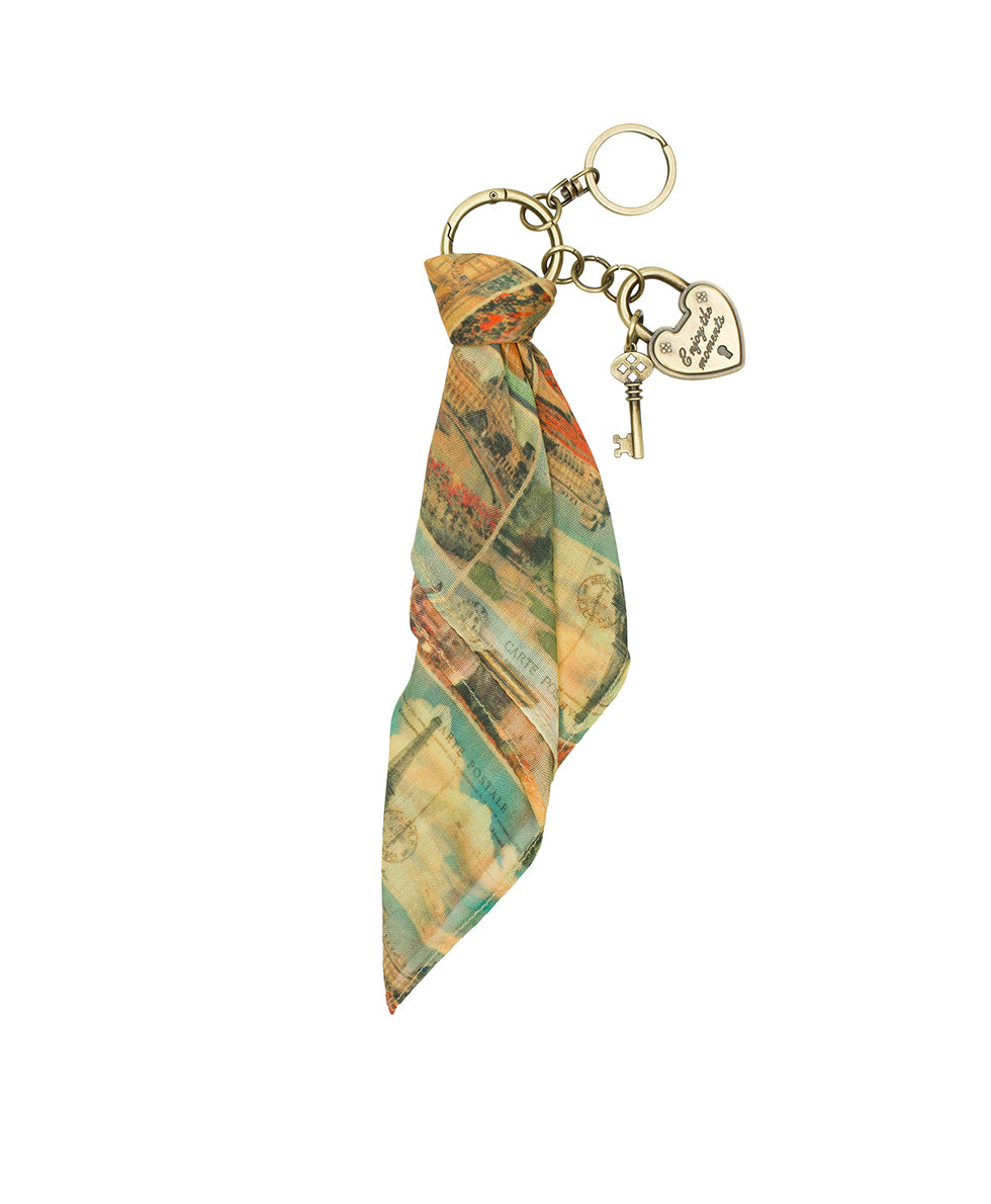 Female - Heart Lock Mini Scarf Hangoff -  Postcards From Paris - postcards from paris - by Patricia Nash - View 1 of 2