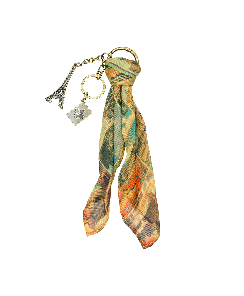 Female - Mini Scarf Bag Charm - Postcards From Paris - postcards from paris - by Patricia Nash - View 1 of 3