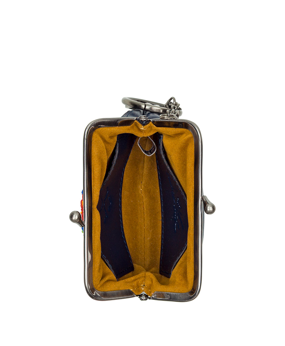 Female - Large Borse - Strawberry Beaded - denim blue - by Patricia Nash - View 3 of 3