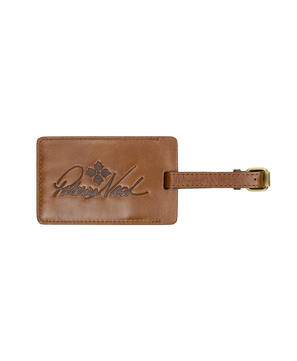 Female - Bagagli Luggage Tag - Vintage Distressed Leather - black - by Patricia Nash - View 4 of 6