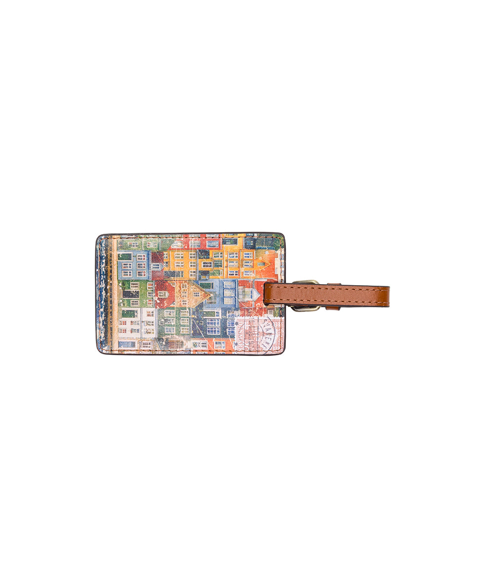 Female - Copenhagen Luggage Tag | Homes Along The Coast of Bergen | Homes Along The Coast Of Bergen - homes along the coast of bergen - by Patricia Nash - View 2 of 2
