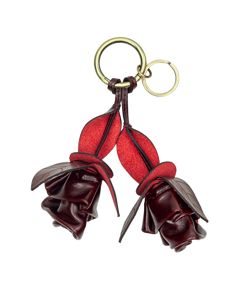 Female - Laced Rose Key Fob | Vintage Distressed | Plum - plum - by Patricia Nash - View 2 of 4
