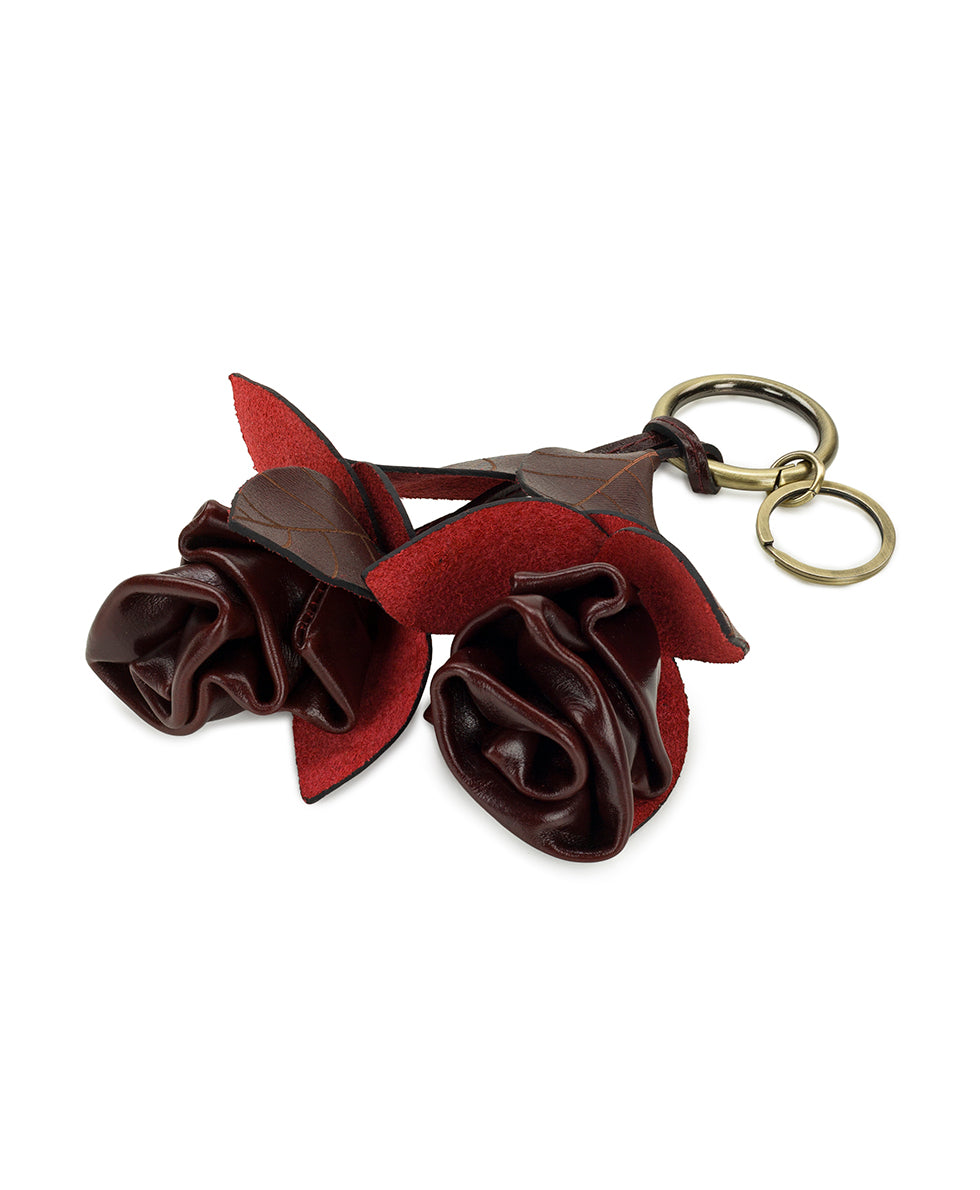 Female - Laced Rose Key Fob | Vintage Distressed | Plum - plum - by Patricia Nash - View 3 of 4