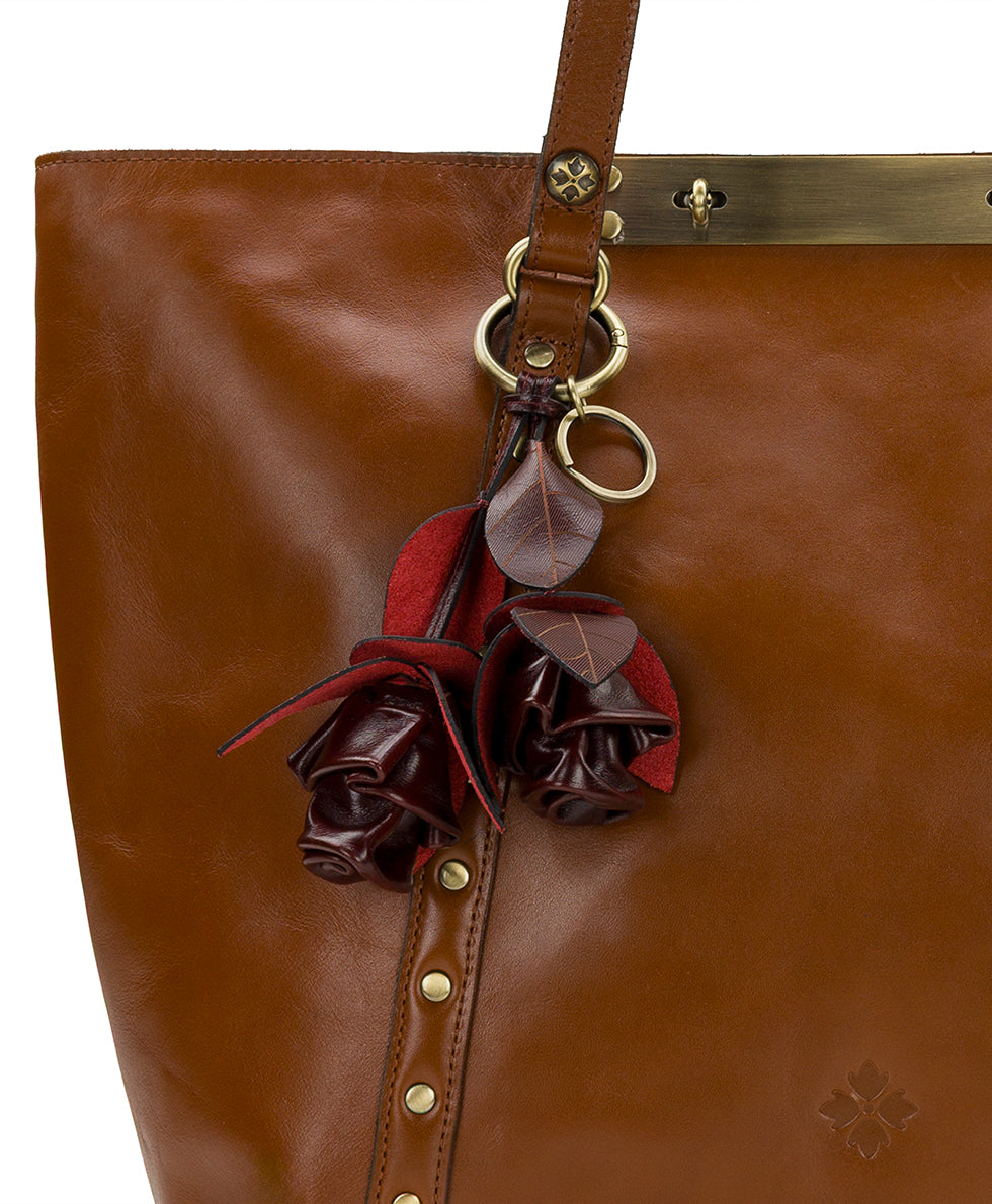 Female - Laced Rose Key Fob | Vintage Distressed | Plum - plum - by Patricia Nash - View 4 of 4