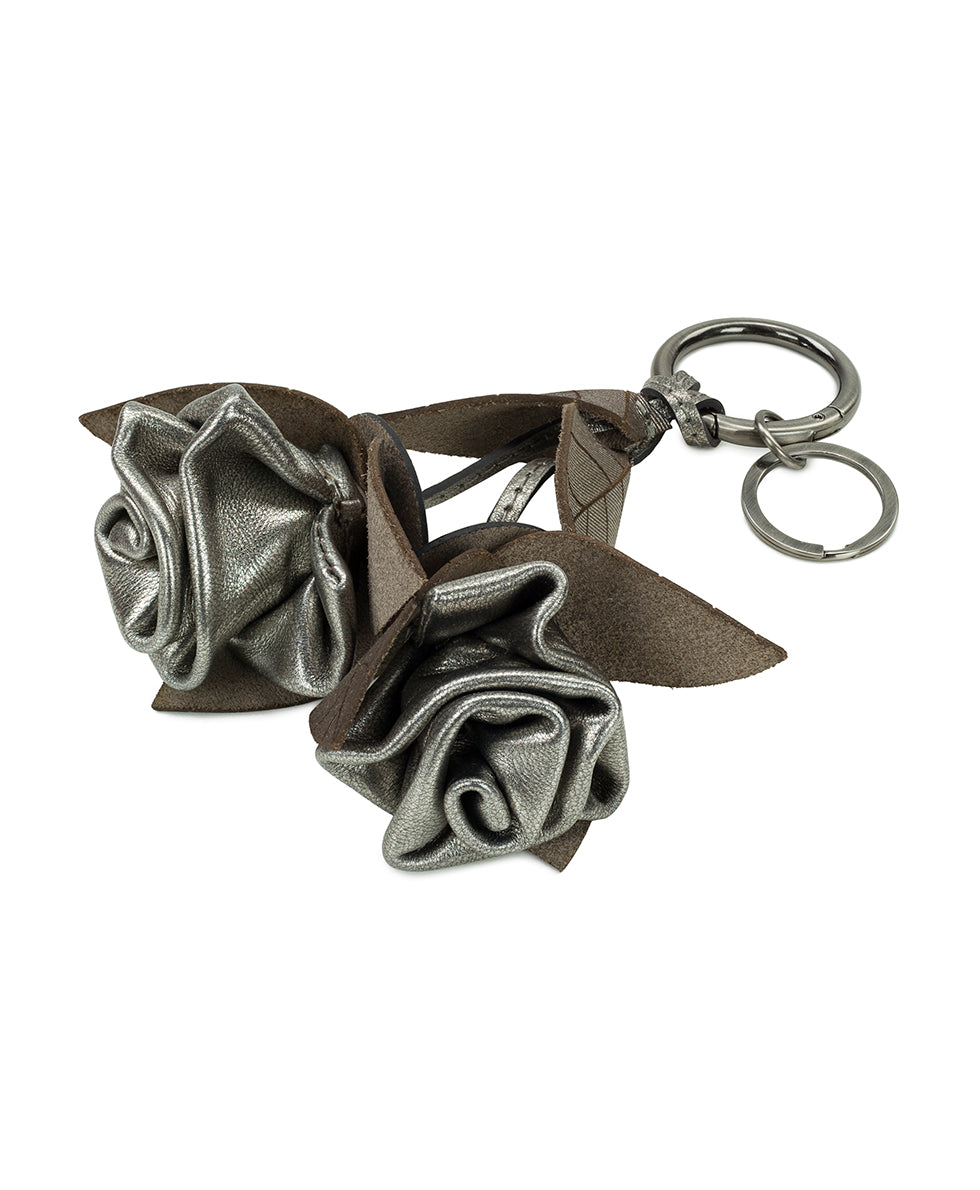 Laced Rose Bag Charm - Laser Lace Burnished - antique gold - by Patricia Nash - View 6 of 18