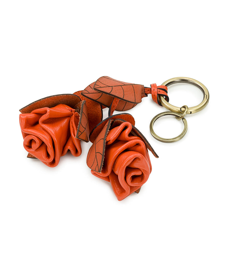 Laced Rose Key Fob - Laser Lace Burnished Leather