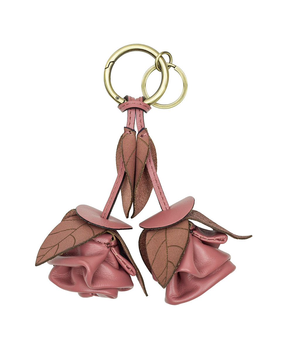 Laced Rose Bag Charm - Laser Lace Burnished - deep blush - by Patricia Nash - View 1 of 2