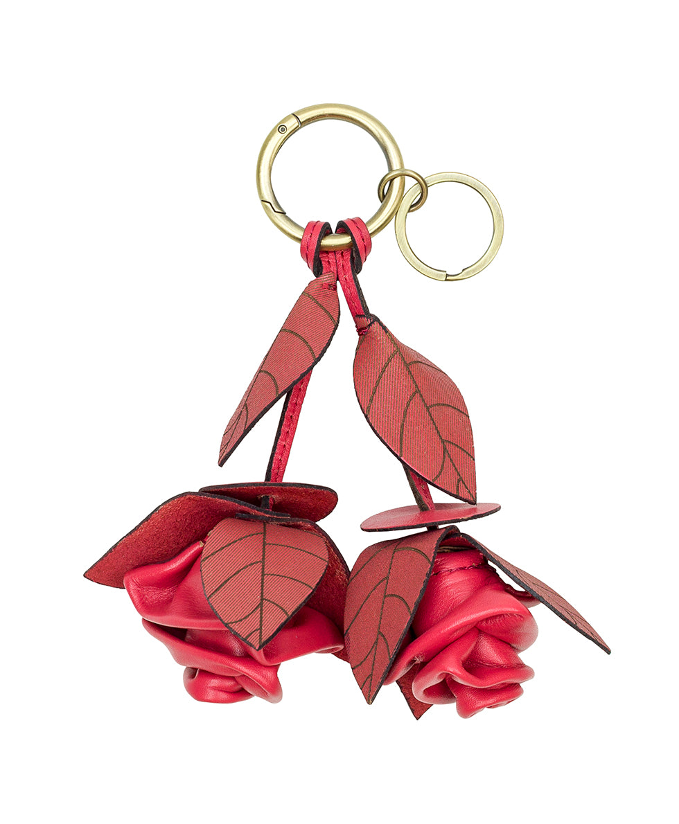Laced Rose Bag Charm - Laser Lace Burnished - antique gold - by Patricia Nash - View 11 of 18
