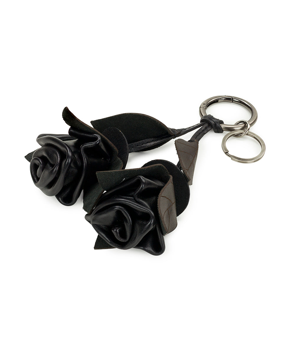 Female - Laced Rose Bag Charm - Laser Lace Burnished - black - by Patricia Nash - View 3 of 8