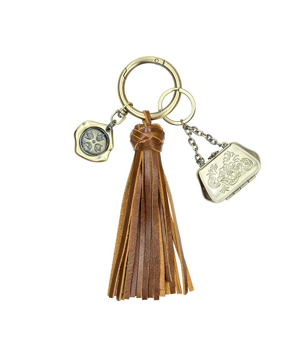 Female - Handbag Tassel Key Fob - cognac - by Patricia Nash - View 1 of 2