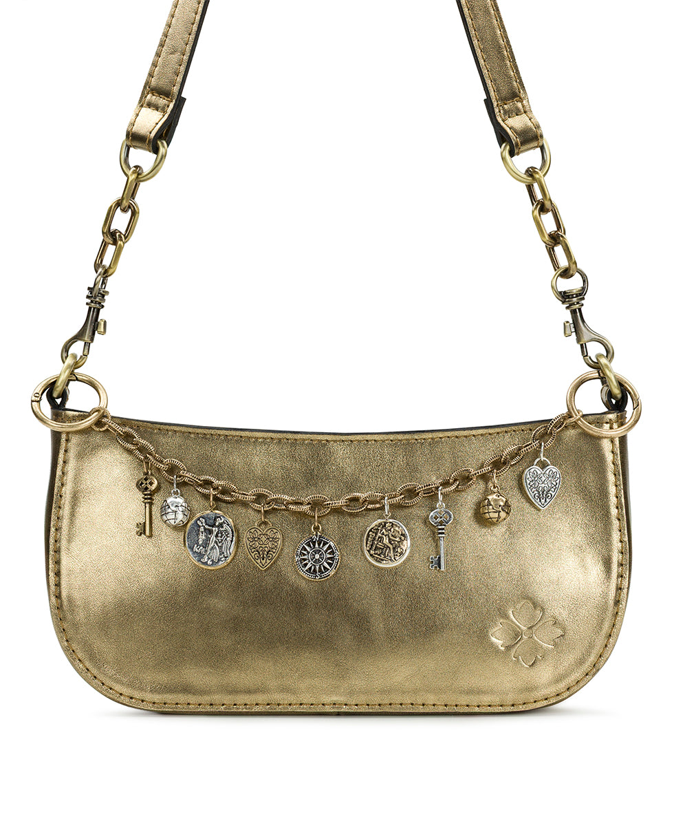 Female - Multi Charm Handbag Jewelry - Compass Collection - antique gold - by Patricia Nash - View 2 of 2
