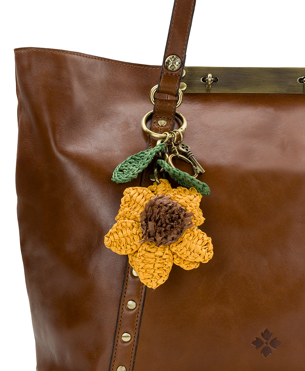 Female - Raffia Sunflower Bag Charm - sunset - by Patricia Nash - View 3 of 3