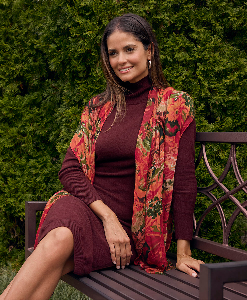 Scarf - Multi Floral - by Patricia Nash - View 4 of 5