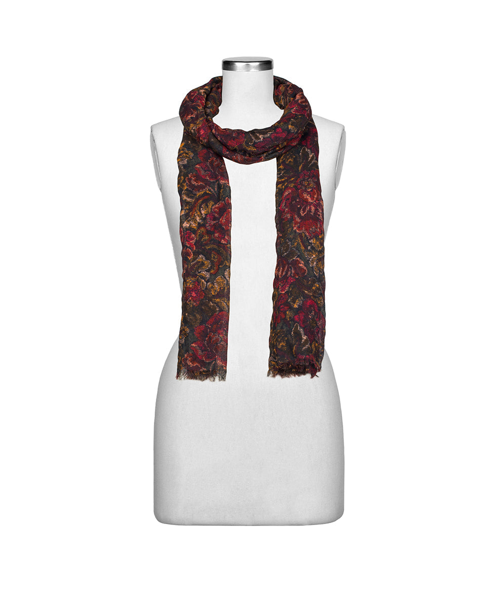 Scarf - Vintage Floral Brocade - vintage floral brocade - by Patricia Nash - View 2 of 4