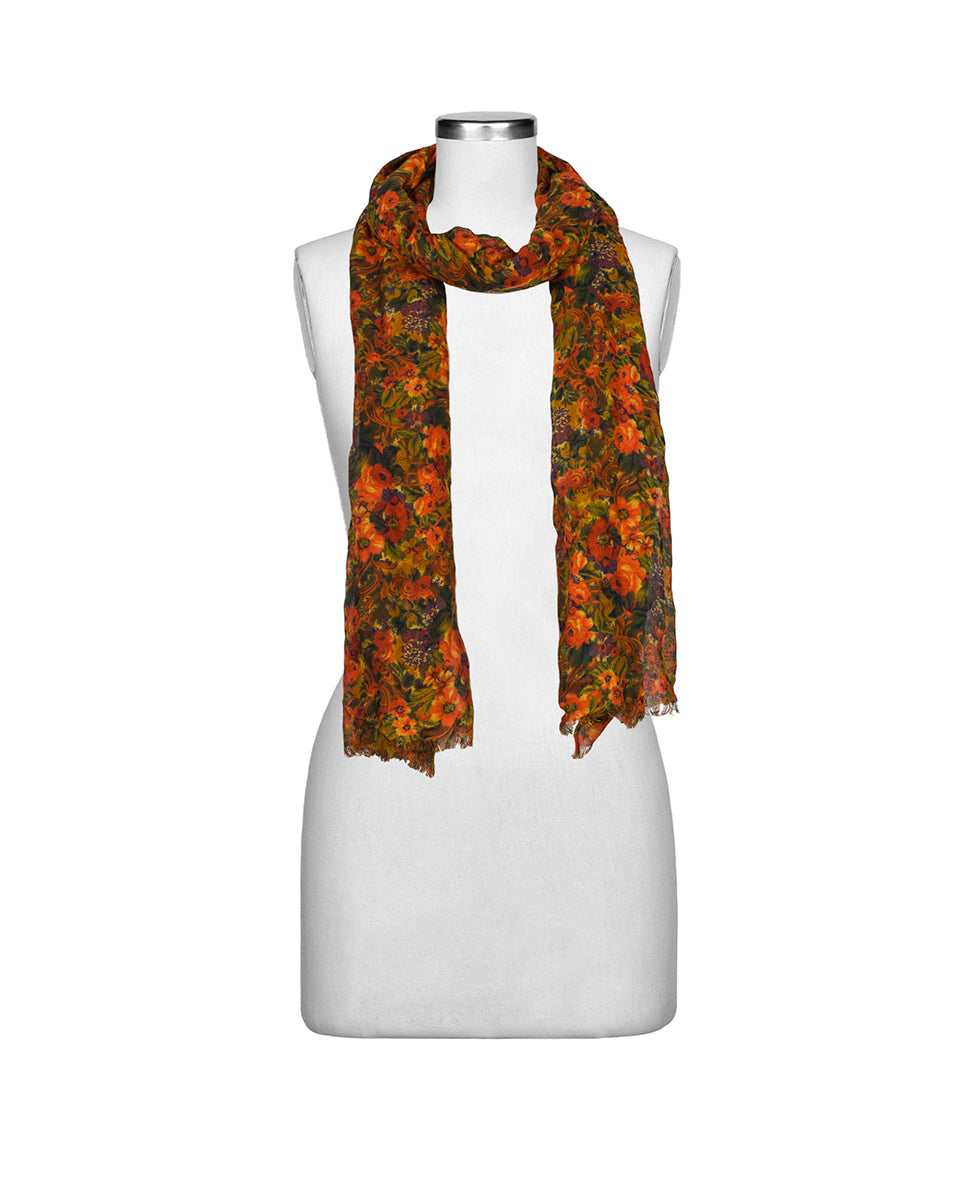Scarf - Golden Rustic Forest - golden rusitc forest - by Patricia Nash - View 2 of 3