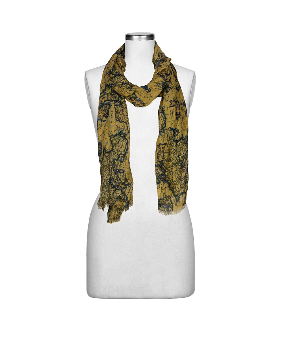 Scarf - European Map - european map - by Patricia Nash - View 3 of 3