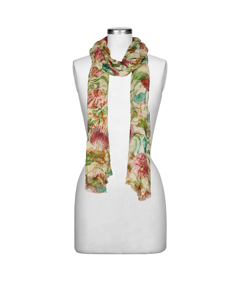 Female - Scarf - Seashells by the Seashore - seashells by the seashore - by Patricia Nash - View 2 of 4