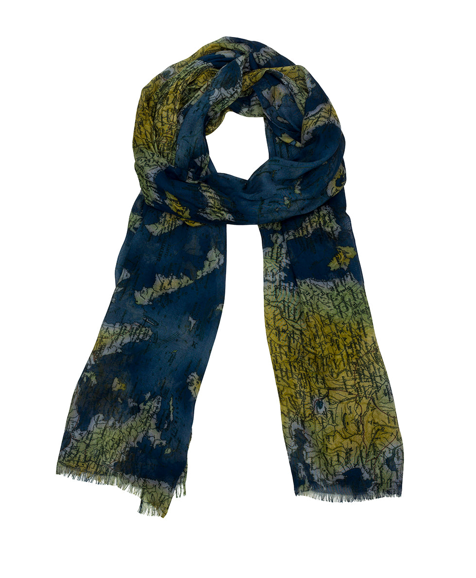 Female - Scarf - Greek Map - greek map - by Patricia Nash - View 1 of 4